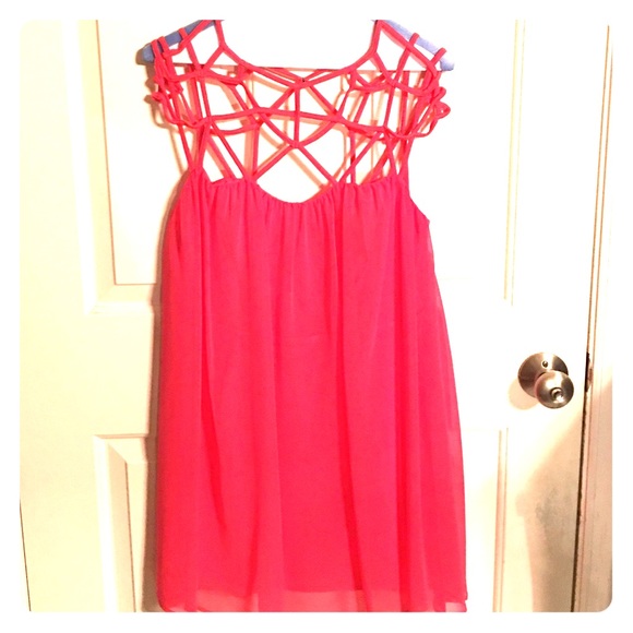 Lattice style high neck dress