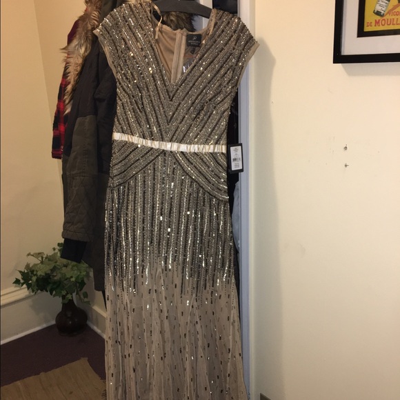 Adrianna Papell Beaded Gown.