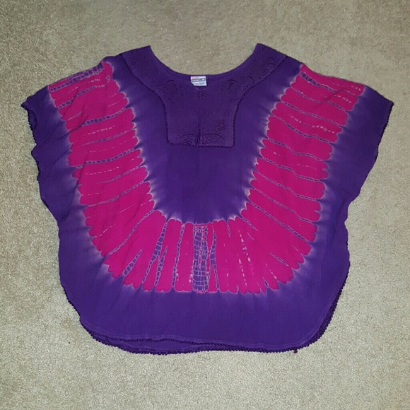 Pink and purple tie dye shirt