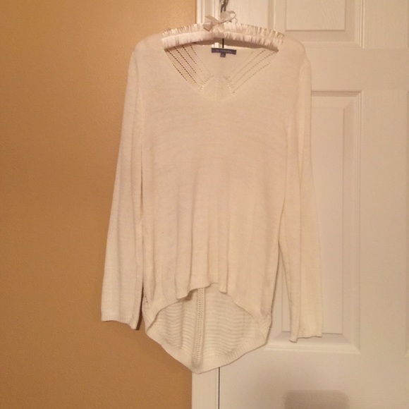 FLASH SALE!!!White high low sweater