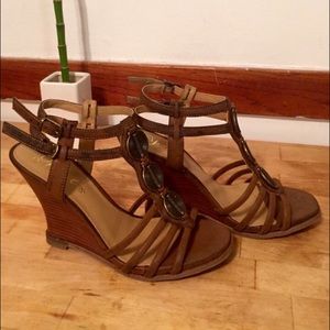 Brown Wedge Sandals