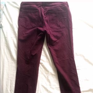 Maroon super stretch jeggings