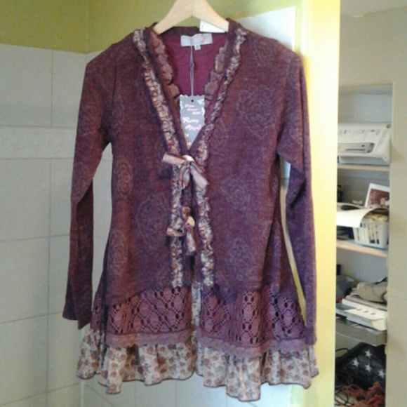 VINTAGE LAYERED SWEATER dusty rose