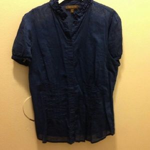 Navy Blue Button Up Dress Shirt