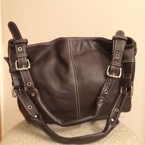 Tignanello dark brown leather purse