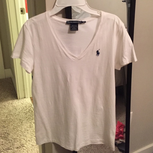 White vneck polo