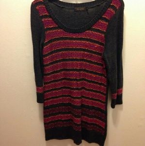 Scoop neck long sweater