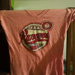 Texas Rangers V neck tshirt