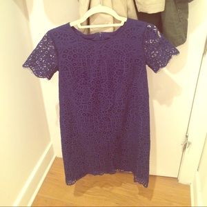 Navy blue lace shift dress from Ann Taylor