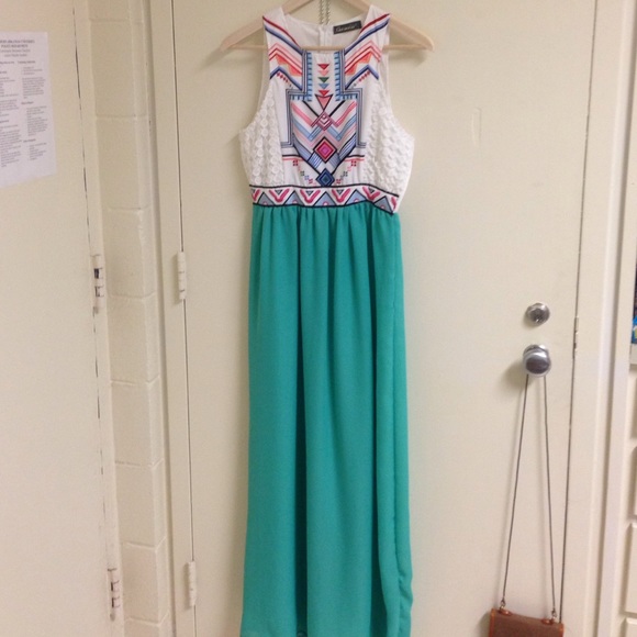 Aztec Print Maxi Dress