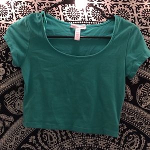 Teal crop top