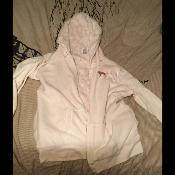 PINK white fur lined jacket