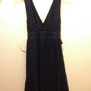 Black cocktail dress with shimmer