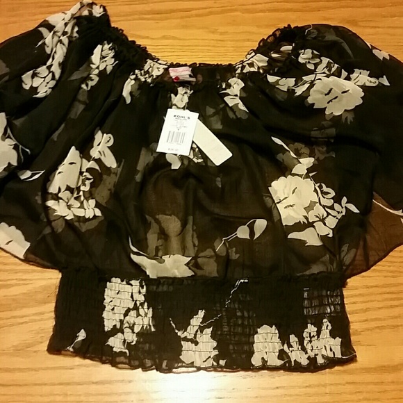 Black and cream floral cover up