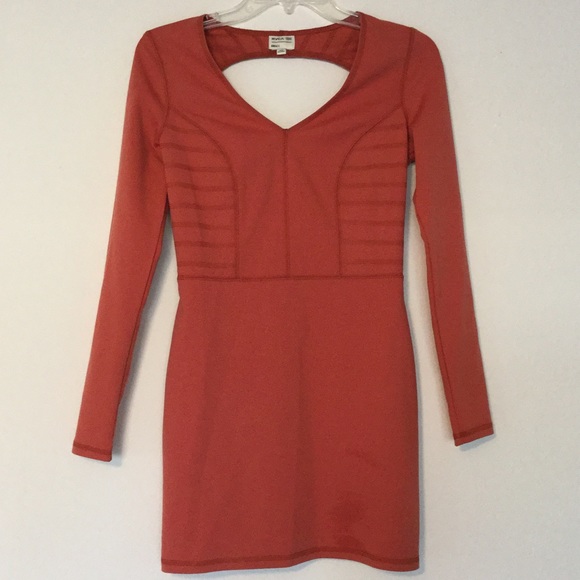 RVCA long sleeve body con dress