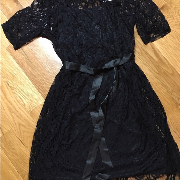 SOLD NWT Motherhood Black Lace Dress Medium