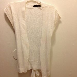White sweater cardigan