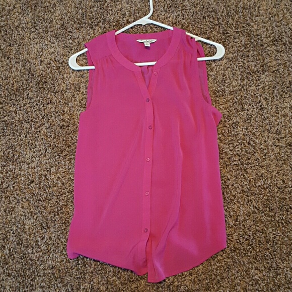 Cute pink  button up blouse