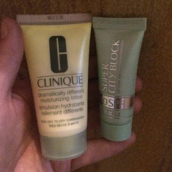 Clinique dramatically moisturizer and city blocker