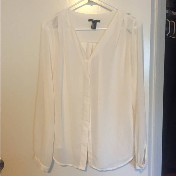 Forever 21 sheer button up top!