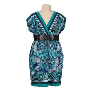 Belted Kabuki Dress