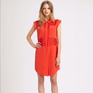 Alexander Wang Red Straight cut shirt dress