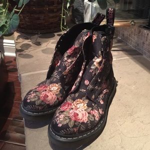 Doc Martens Floral Print Boots