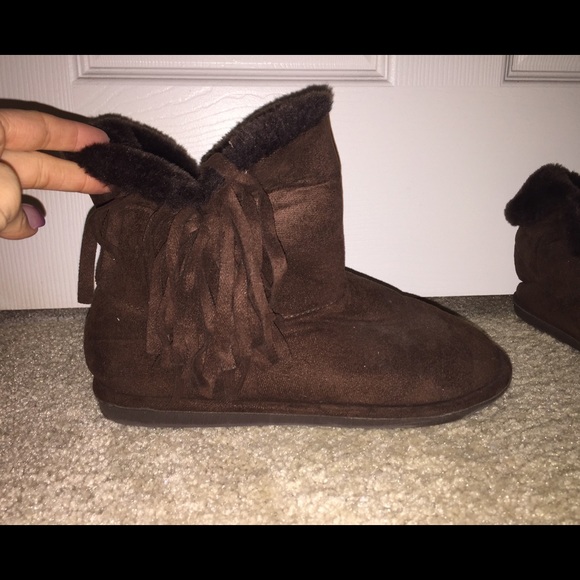Brown fur Steve Madden boots