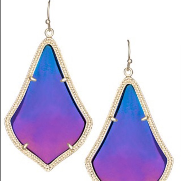 🆕Kendra Scott Alexandra Black Iridescent Earrings - Picture 2 of 4