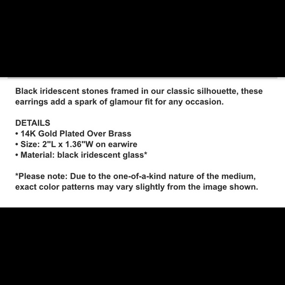 🆕Kendra Scott Alexandra Black Iridescent Earrings - Picture 3 of 4