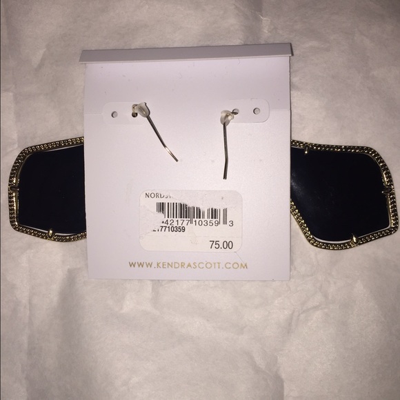 🆕Kendra Scott Alexandra Black Iridescent Earrings - Picture 4 of 4