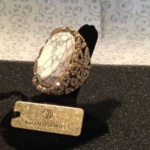 Safari Nights Cocktail Ring White Howlite