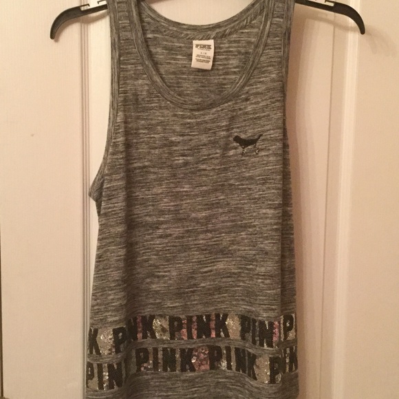 HEATHER GRAY PINK TANK