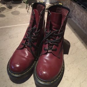 Doc Marten Red/maroon boots