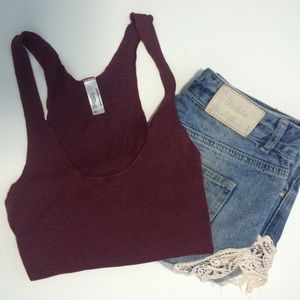 AA- 2 tank top bundle (burgundy & brown)