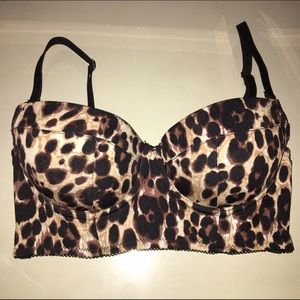 Bebe leopard-print Bustier