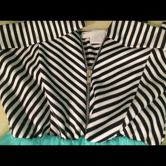 Stripes & Neon. Dress. - Picture 2 of 4