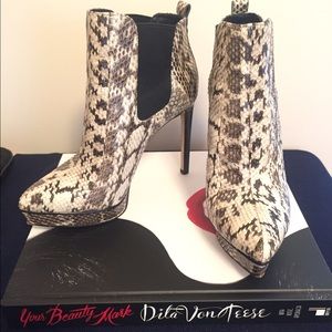 Michael Kors Snake Print Stiletto Booties