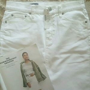 Jcrew white denim jean skirt sz.27