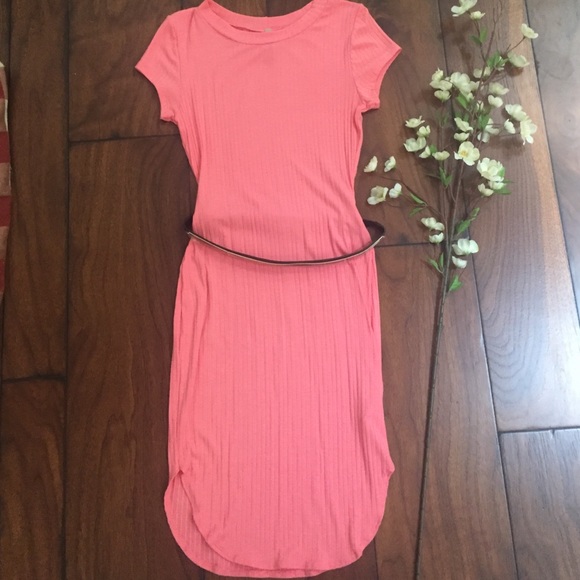 Pinkish Color Ribbed Dress - Picture 4 of 4