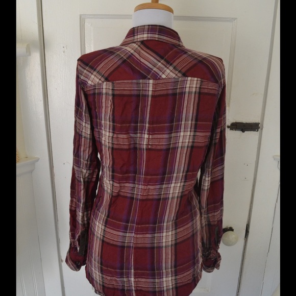 Burgundy Rails Hunter Button Down! - Picture 3 of 4