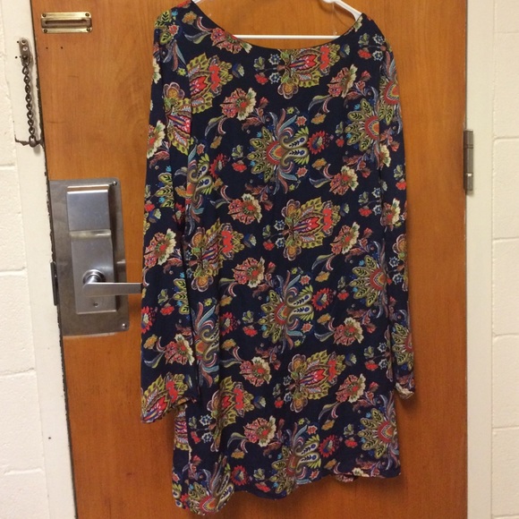 JCPenney | Paisley shift mini dress with sleeves