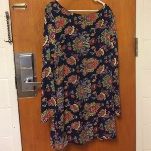 JCPenney | Paisley shift mini dress with sleeves