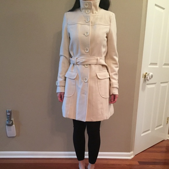 Cream color long coat