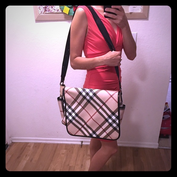 Burberry messenger/diaper bag