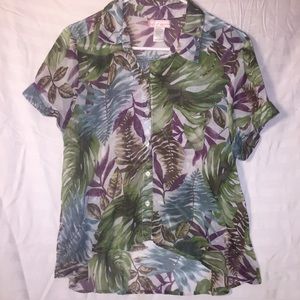 Nordstrom Band of Gypsies Hawaii button up blouse