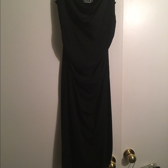 Black dress with asymmetrical hem size 6