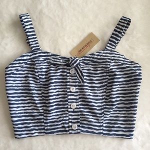 Crisp Indigo and White Crop by American Rag