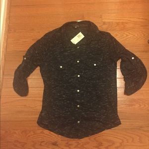 NWT - Max Edition Black Lightweight blouse Size M
