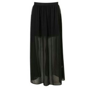 H&M Sheer Maxi Skirt with Side Slit